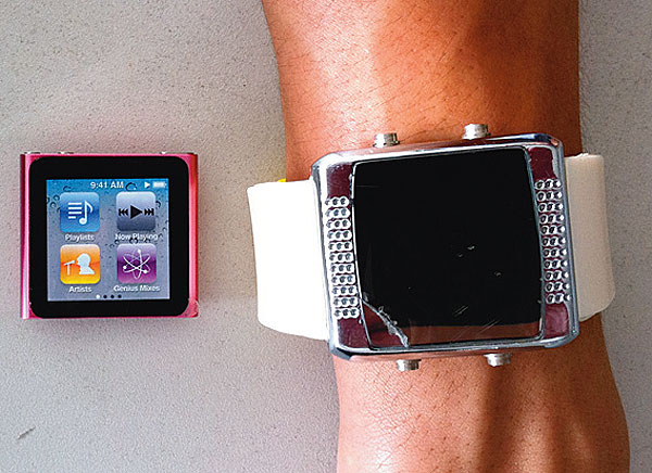 Ipod Touch Nano Watch. The iPod Nano in comparison to