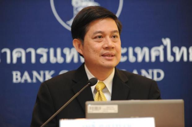 Mathee Supapongse, an assistant governor, says the Bank of Thailand's decision to cut the key policy rate was actually an easy one to make. (Photo by Oranan Paweewun)